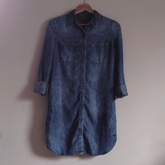 True Religion Long Sleeve Relaxed Utility Dress Size Small - Picture 3 of 9